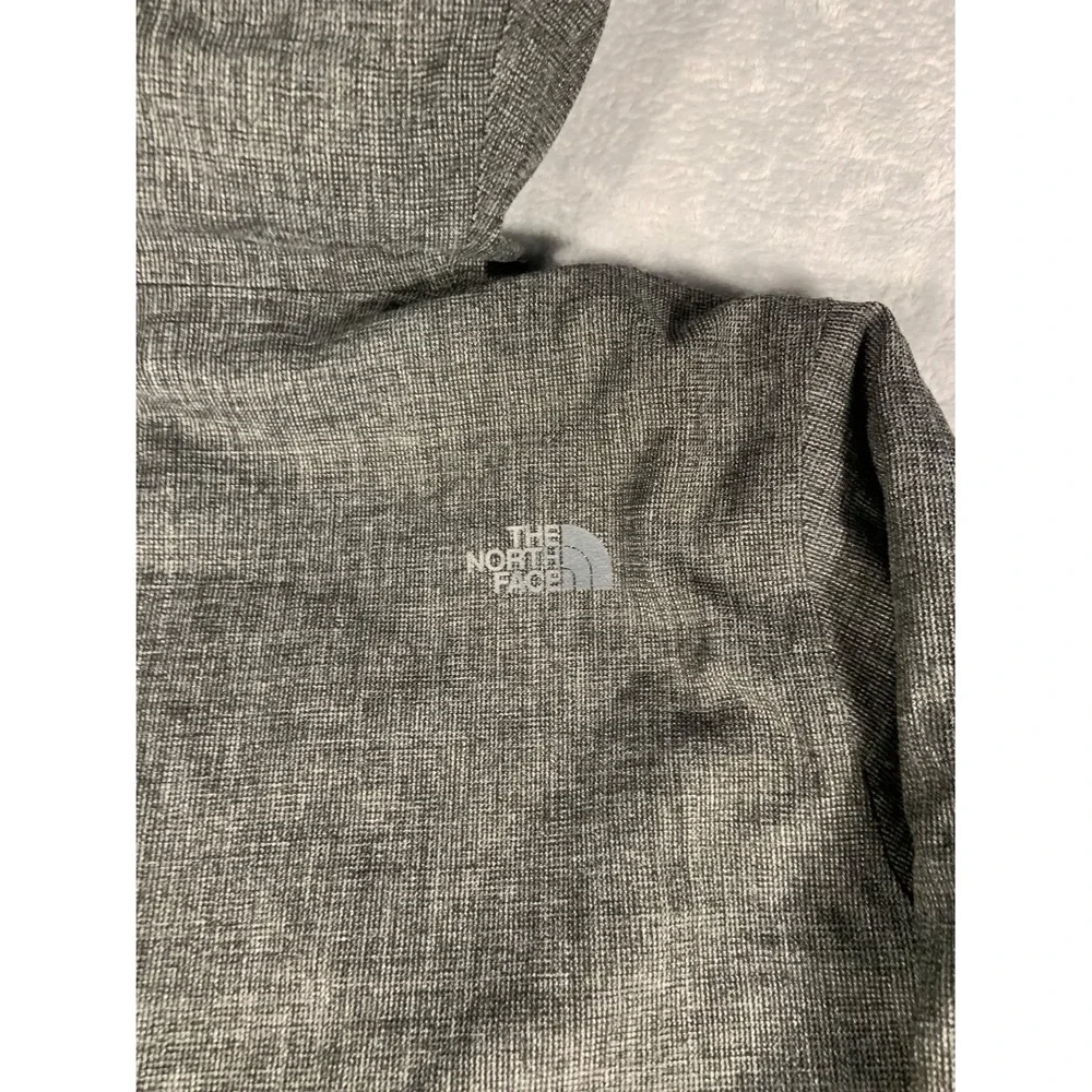 The North Face Skiing Jacket DryVent Mens L Gray Full Zip Embroidered Hooded